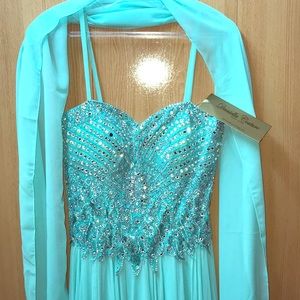 Women’s Ocean Studded Formal Gown